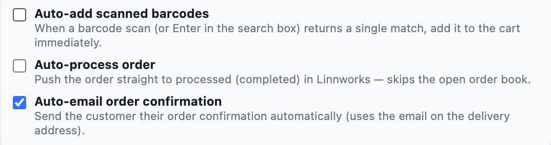 The three-toggle panel above the Submit Order button